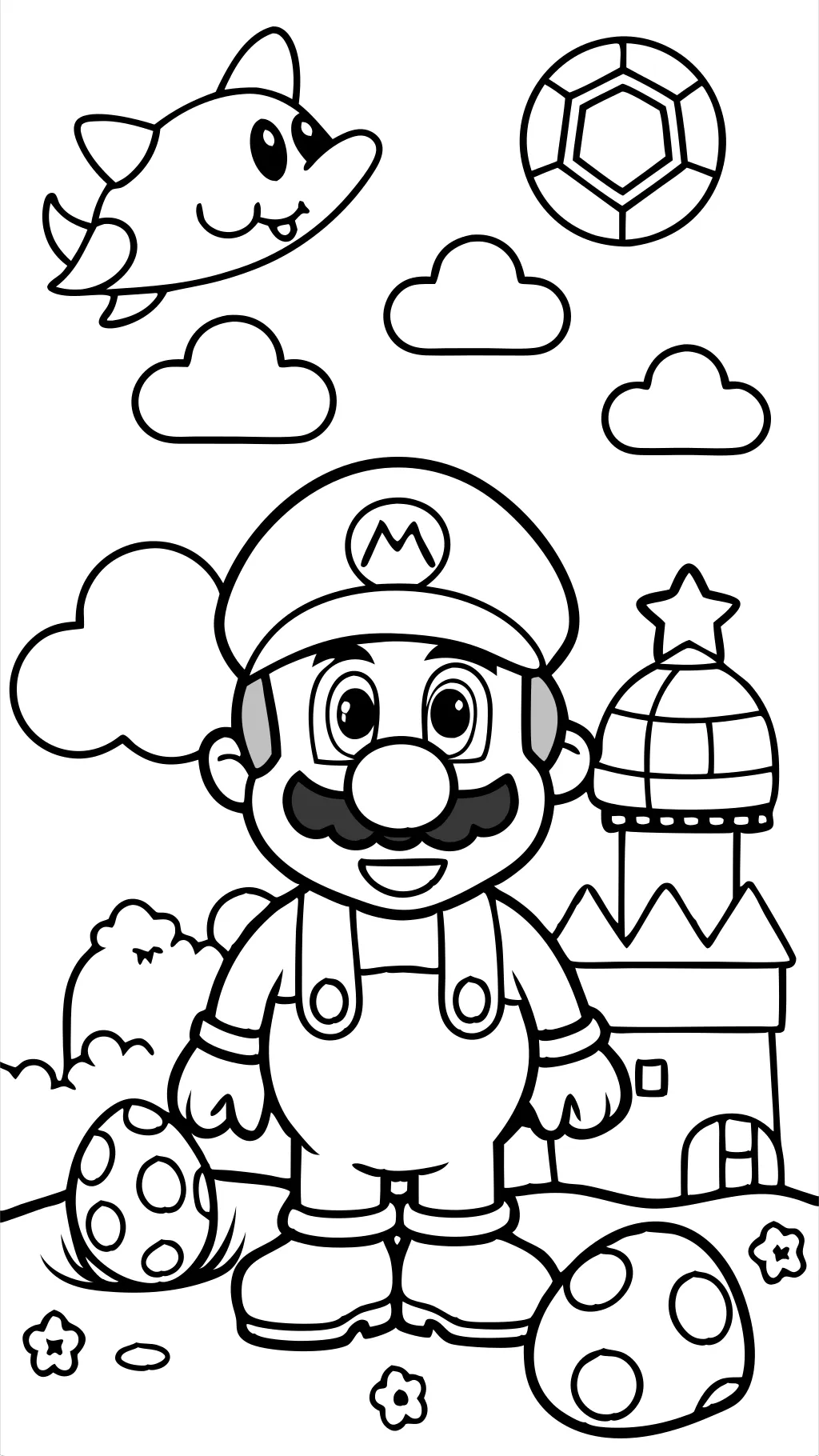 Páginas para colorear de Super Mario y Luigi